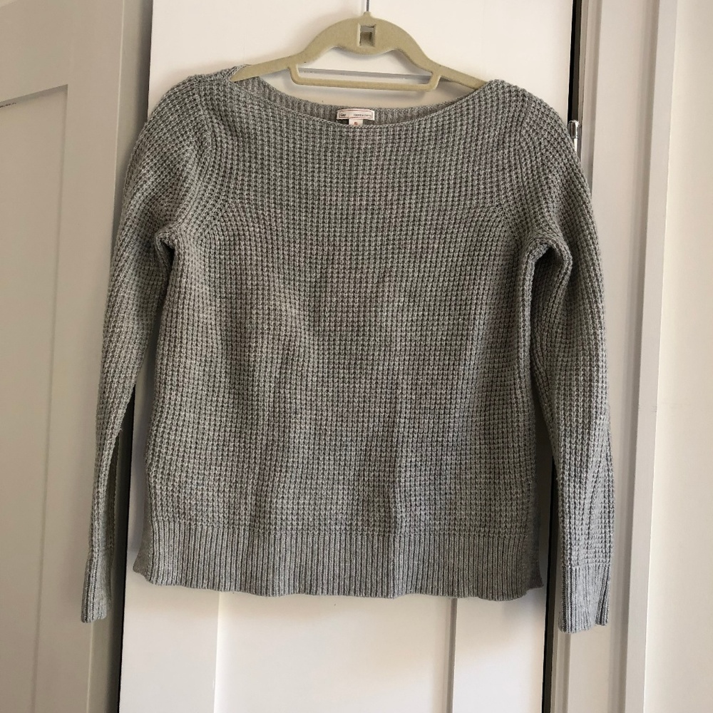 Grey Gap Boatneck Sweater